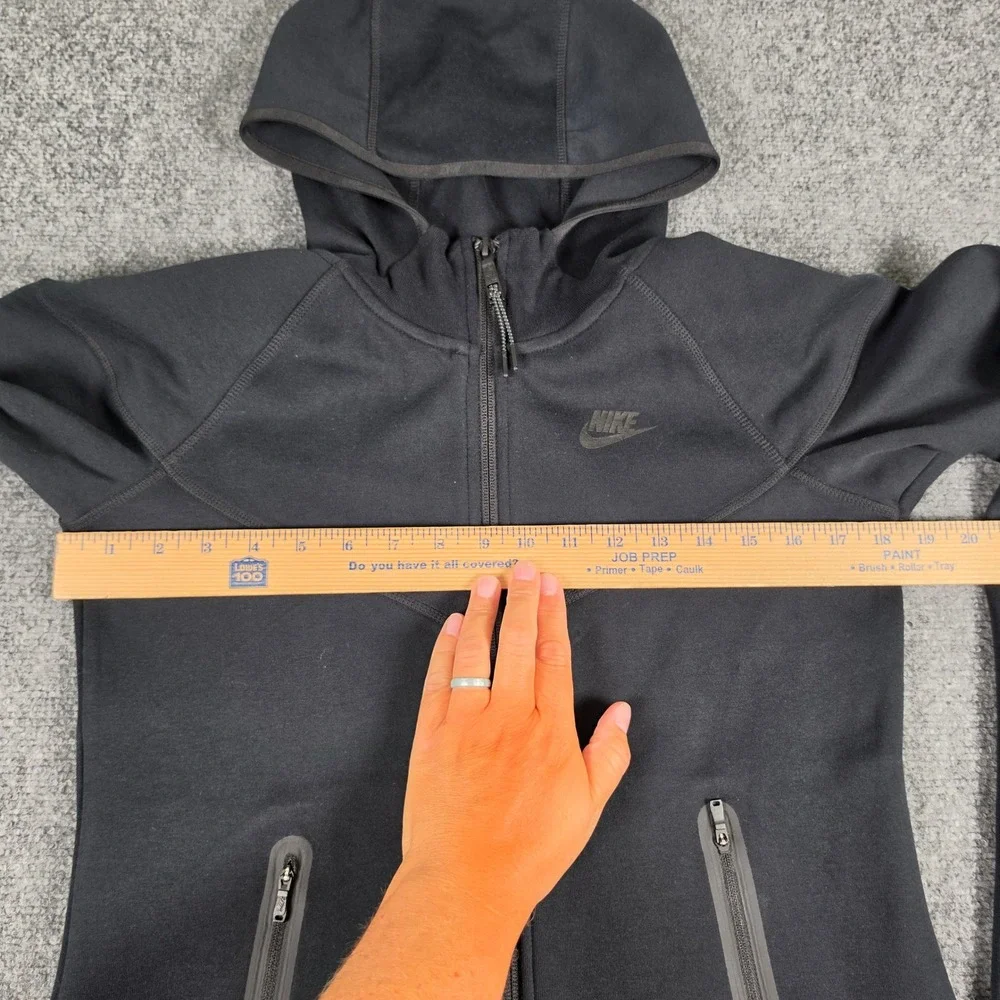 Nike Tech Fleece Full Zip Hoodie Women Medium Black Jacket 657859-010